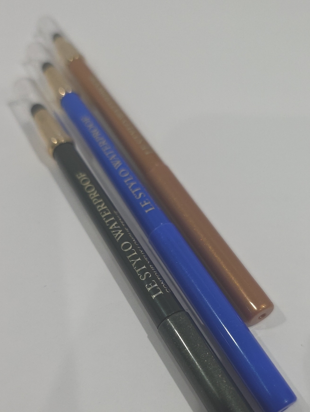NEW ☑️3 Lancome Le Stylo Waterproof Long Lasting Eyeliners #SAPPHIRE,BRONZE, IVY